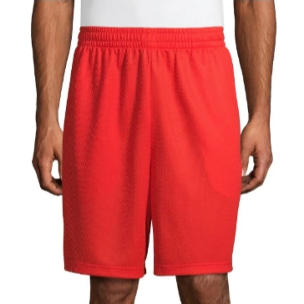 New Men's Athletic Red 9" Shorts - Picture 6 of 8